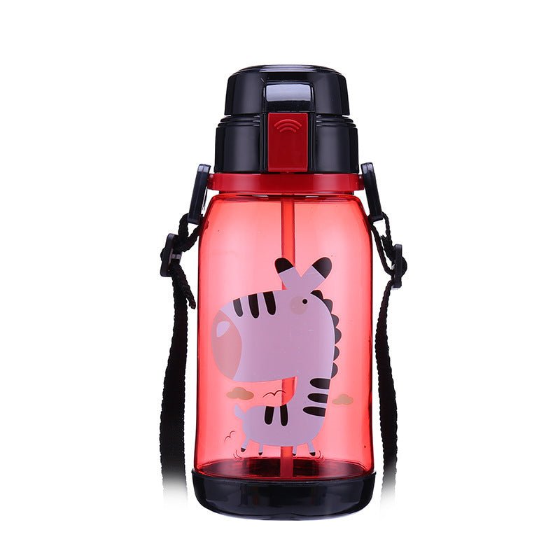 650ml Kids Water Bottle With Straw BPA Free Children Water Drinking Kettle Healthy Plastic Portable Sports Bottle - MomBabyQ