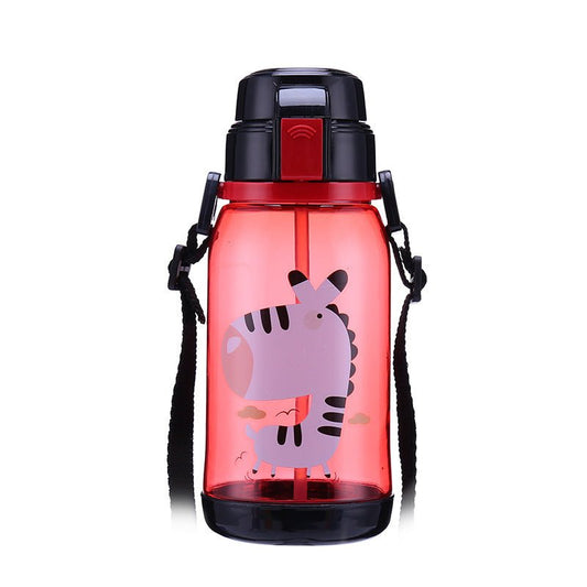 650ml Kids Water Bottle With Straw BPA Free Children Water Drinking Kettle Healthy Plastic Portable Sports Bottle - MomBabyQ
